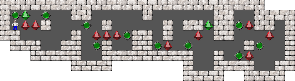 Sokoban 12 Blocks level 21